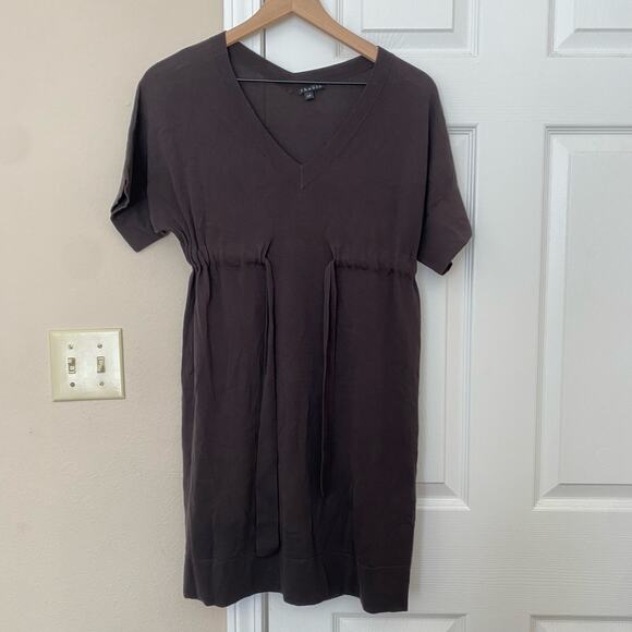 Theory Women's Annya Align Black Tie Waist Dress Size Small Minimalist - Picture 2 of 10